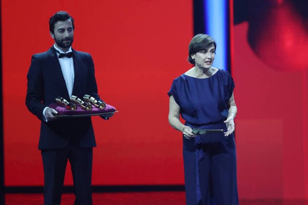 Deutscher Filmpreis 2022 Laudatorin BESTER DOKUMENTARFILM Sandra Maischberger bei der Verleihung der Lola - Deutscher Filmpreis 2022 im Palais am Funkturm in Berlin 24.06.2022 Copyright: xEventpressx