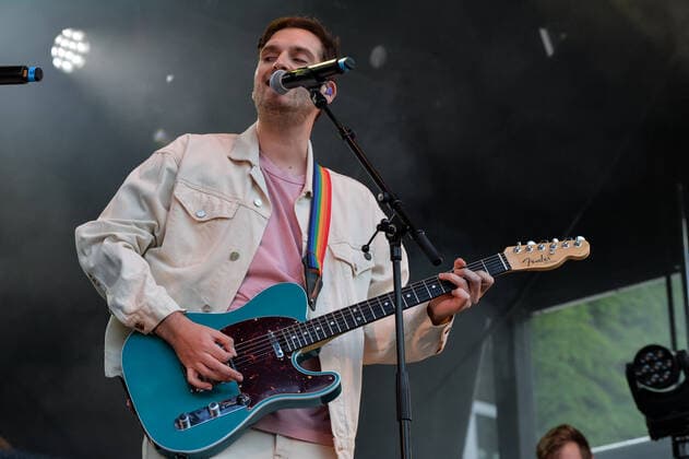 Singer Tom Dice of The Starlings performs at the first day of the Genk on Stage free music festival in Genk, Friday 24 June 2022.  JILLxDELSAUX 36610215
