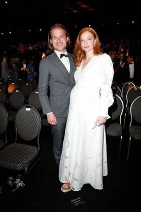 Deutscher Filmpreis 2022 Max Montgomery und Marleen Lohse (hochschwanger) auf der Party bei der Verleihung der Lola - Deutscher Filmpreis 2021 im Palais am Funkturm in der Messe Berlin. Copyright: xEventpressxGolejewskix