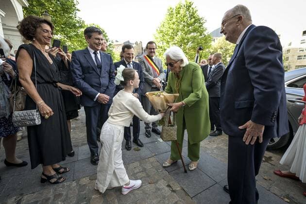 LIEGE, BELGIUM - JUNE 24 : Royale visit of Their Majesties King Albert II, Queen Paola and Princesse Astrid at the OpÃ ra royal de Wallonie-Liege for a concert celebrating the Belgo-Italian friendship on June 24, 2022 in Liege, Belgium, 24 06 2022 ( Royale visit at the Belgo-Italian friendship Concert PhotoNews Panoramic  PhotoNews Panoramic