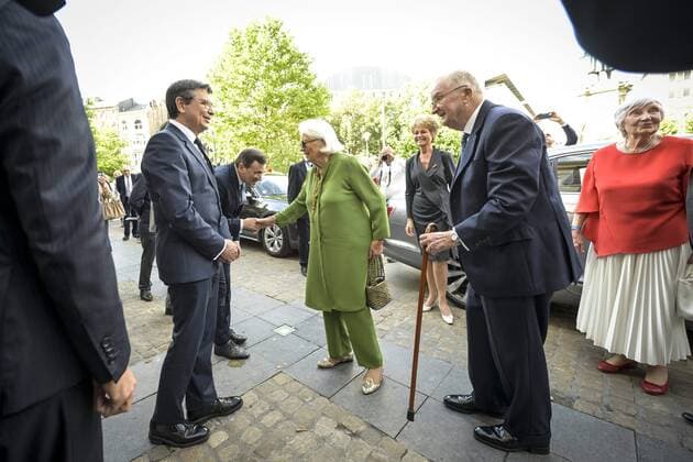 LIEGE, BELGIUM - JUNE 24 : Royale visit of Their Majesties King Albert II, Queen Paola and Princesse Astrid at the OpÃ ra royal de Wallonie-Liege for a concert celebrating the Belgo-Italian friendship on June 24, 2022 in Liege, Belgium, 24 06 2022 ( Royale visit at the Belgo-Italian friendship Concert PhotoNews Panoramic  PhotoNews Panoramic