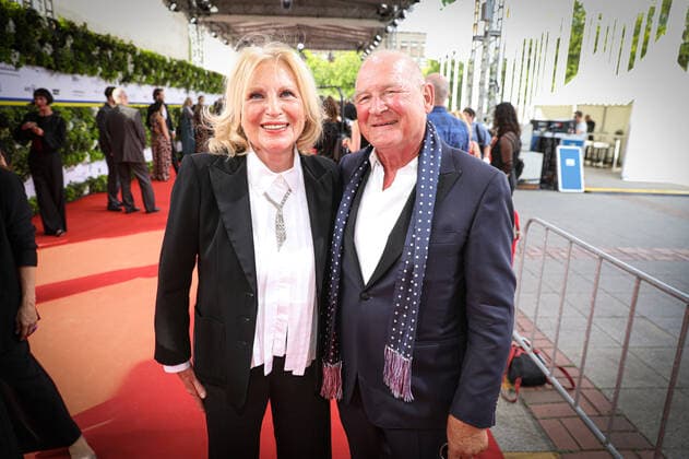 Deutscher Filmpreis 2022 Maren Kroymann mit Burghart Klaußner Deutscher Filmpreis 2022 Verleihung im Palais am Funkturm in Berlin Copyright: xEventpressxFuhrx