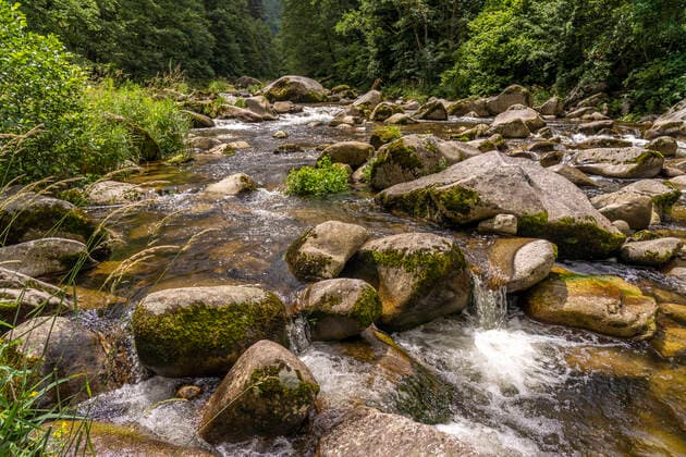 Murgtal Landschaft am Fluss Murg, Murgtal, Schwarzwald, Baden-Württemberg, Deutschland Murg river landscape, Murg valley, Black Forest, Baden-Württemberg, Germany *** Murg river landscape, Murg valley, Black Forest, Baden Württemberg, Germany Murg river landscape, Murg valley, Black Forest, Baden Württemberg, Germany