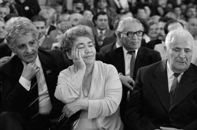 Composer Edvard Mirzoyan and poet Silva Kaputikyan 8214577 27.09.1984 From left: Edvard Mirzoyan, Board Chairman of the Union of Composers of the Armenian SSR and People s Artist of the USSR, and Silva Kaputikyan, Armenian poet and Honored Worker of Culture of the Armenian SSR. Oleg Makarov Yerevan Armenia  Copyright: xOlegxMakarovx