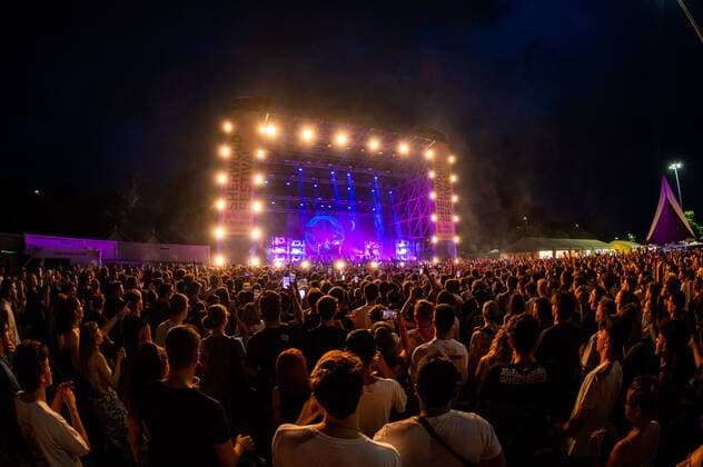 fans watching Gemitaiz in concert during Gemitaiz Summer Tour 2022, Italian singer Music Concert in Padova, Italy, June 28 2022