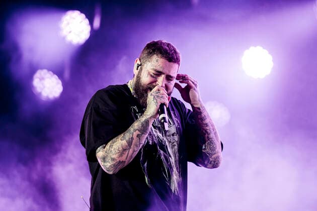 Post Malone live at Roskilde Festival 2022, Roskilde, Denmark Roskilde, Denmark. 29th, June 2022. The American rapper and lyricist Post Malone performs a live concert during the Danish music festival Roskilde Festival 2022 in Roskilde. Roskilde Denmark  Copyright: xGonzalesxPhoto LassexLagonix