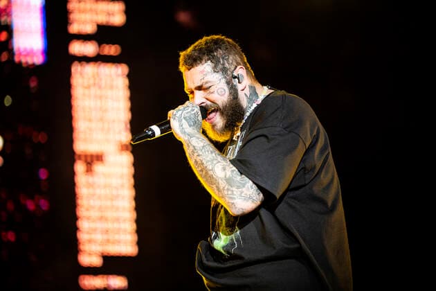 Post Malone live at Roskilde Festival 2022, Roskilde, Denmark Roskilde, Denmark. 29th, June 2022. The American rapper and lyricist Post Malone performs a live concert during the Danish music festival Roskilde Festival 2022 in Roskilde. Roskilde Denmark  Copyright: xGonzalesxPhoto ChristianxHjorthx