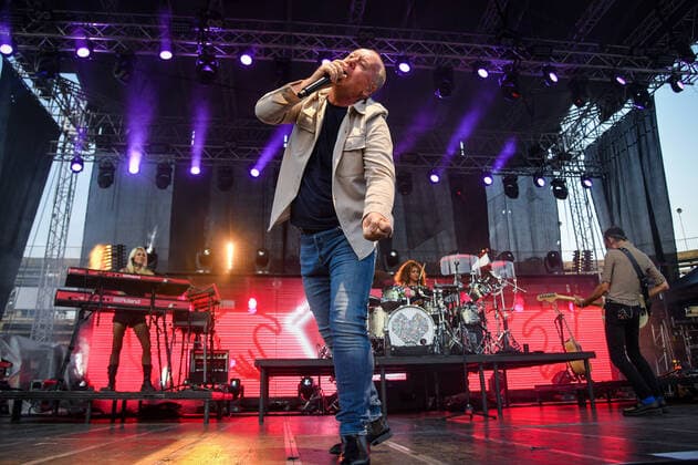 Scottish band Simple Minds performs in Zagreb Jim Kerr, lead singer of Scottish band Simple Minds performs during a concert at SRC Salata, in Zagreb, Craotia, on June 30, 2022. JosipxRegovic PIXSELL