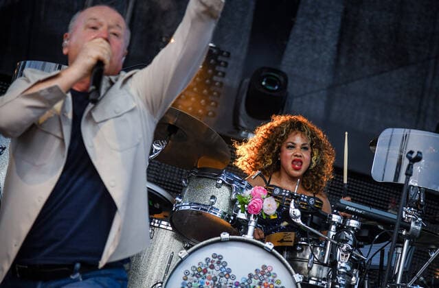 Scottish band Simple Minds performs in Zagreb Cherisse Osei of Scottish rock band Simple Minds performs during a concert at SRC Salata, in Zagreb, Craotia, on June 30, 2022. JosipxRegovic PIXSELL
