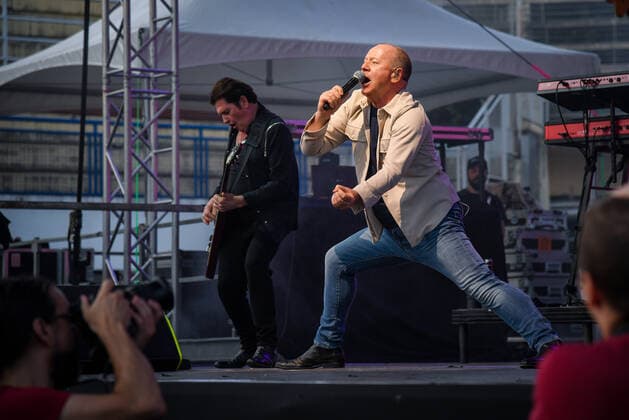 Scottish band Simple Minds performs in Zagreb Jim Kerr, lead singer of Scottish band Simple Minds performs during a concert at SRC Salata, in Zagreb, Craotia, on June 30, 2022. JosipxRegovic PIXSELL