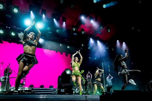 Dua Lipa live at Roskilde Festival 2022, Roskilde, Denmark Roskilde, Denmark. 30th, June 2022. The English singer and songwriter Dua Lipa performs a live concert during the Danish music festival Roskilde Festival 2022 in Roskilde. Roskilde Denmark  Copyright: xGonzalesxPhoto LassexLagonix