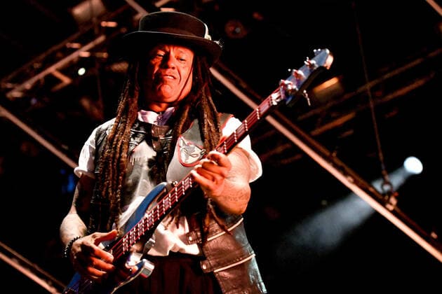 Cass Lewis performing on stage during Skunk Anansie Celebrating 25 years, Music Concert in Padova, Italy, June 30 2022