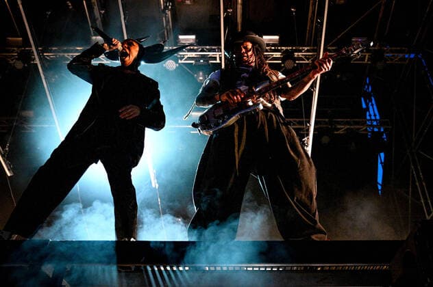 Skin performing on stage with Cass Lewis during Skunk Anansie Celebrating 25 years, Music Concert in Padova, Italy, June 30 2022