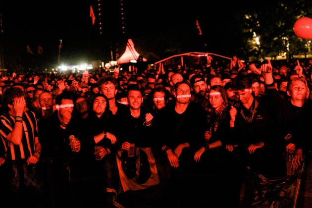 The Blaze live at Roskilde Festival 2022, Roskilde, Denmark Roskilde, Denmark. 01st, July 2022. Concert goers attend a live concert with the French house duo The Blaze during the Danish music festival Roskilde Festival 2022 in Roskilde. Roskilde Denmark  Copyright: xGonzalesxPhoto MalthexIvarssonx