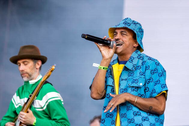 STOCKHOLM 20220701 Timbuktu and Damn perform at the Lollapaloozafestival at Gärdet in Stockholm on Friday STOCKHOLM SWEDEN x11930x  Copyright: xMagnusxAnderssonx xTTx LOLLAPALOOZA STOCKHOLM 2022