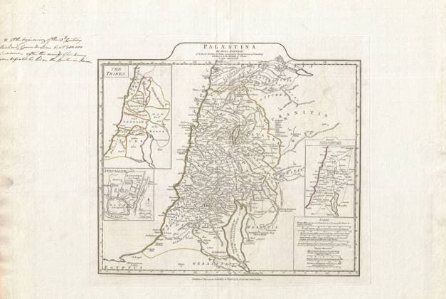 1794 Anville Map of Israel, Palestine or the Holy Land in Ancient Times Copyright: xpiemagsx piegeogr230322-485 !ACHTUNG AUFNAHMEDATUM GESCHÄTZT!