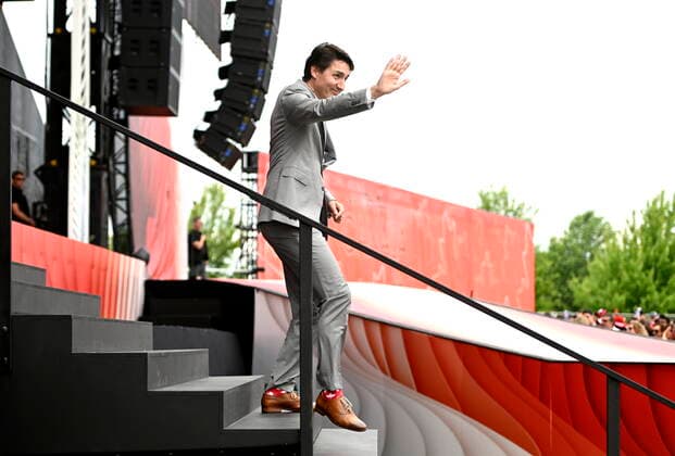 July 1, 2022, Ottawa, ON, CAN: Prime Minister Justin Trudeau walks off the stage after speaking during Canada Day celebrations at LeBreton Flats in Ottawa, on Friday, July 1, 2022. Ottawa CAN  - ZUMAc35_ 20220701_zaf_c35_048 Copyright: xJustinxTangx