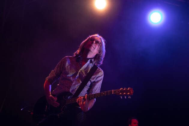 Riccardo Tesio of Marlene Kuntz during Marlene Kuntz @ NXT Station, Music Concert in Bergamo, Italy, July 01 2022