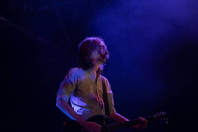 Riccardo Tesio of Marlene Kuntz during Marlene Kuntz @ NXT Station, Music Concert in Bergamo, Italy, July 01 2022