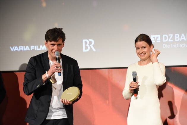 Florian Plumeyer Katharina Woll Drehbuch-Preis Muenchen 01.07,2022 HFF-Foerderpreis Neues Kino Verleihung Muenchen