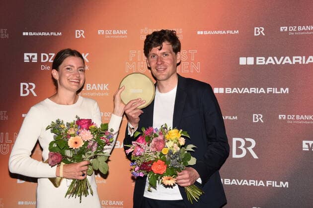 Katharina Woll Florian Plumeyer Drehbuch-Preis Muenchen 01.07,2022 HFF-Foerderpreis Neues Kino Verleihung Muenchen