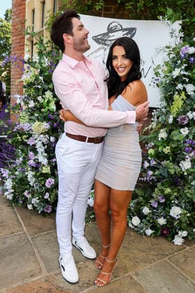 Scott McGlynn and Amy Day attend the Lady Wimbledon Tennis Party at Warren House Hotel in Kingston upon Thames in London. JULY 2nd 2022  CMYx22252