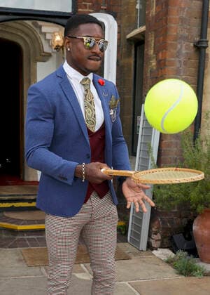 Idris Virgo attends the Lady Wimbledon Tennis Party at Warren House Hotel in Kingston upon Thames in London. JULY 2nd 2022  CMYx22252