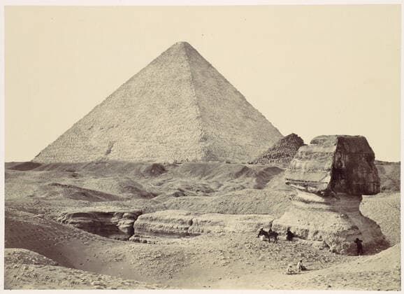 The Sphynx and Great Pyramid, Geezeh 1857 Francis Frith British. The Sphynx and Great Pyramid, Geezeh 271101 Copyright: xpiemagsx Metbot-169274