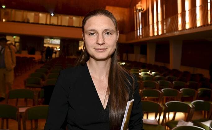 The Fields Prize for Mathematics awarded Maryna Vjazovska attends the prize ceremony during the International Congress of Mathematicians 2022 (ICM 2022) in Helsinki, Finland on July 5, 2022. Helsinki Finland  Copyright: xVesaxMoilanenx LKLAPV20220705125444K161