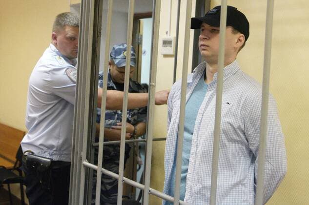 News Themen der Woche KW27 Russia US Citizen Trial 8230791 06.07.2022 28-year-old US citizen Robert Gilman, accused of using violence against a police officer, attends attends a court hearing on his case in the Central District Court, in Voronezh, Russia. Andrey Arhipov Sputnik Voronezh Russia  Copyright: xAndreyxArhipovx