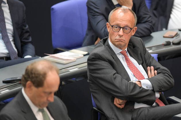 News Themen der Woche KW27 News Bilder des Tages Berlin, Deutschland 6. Juli 2022: 46. Sitzung des Deutschen Bundestags - 2022 Im Bild: Friedrich Merz (CDU) Deutscher Bundestag Berlin *** Berlin, Germany 6 July 2022 46 Session of the German Bundestag 2022 In the picture Friedrich Merz CDU German Bundestag Berlin Copyright: xFotostandx xReuhlx