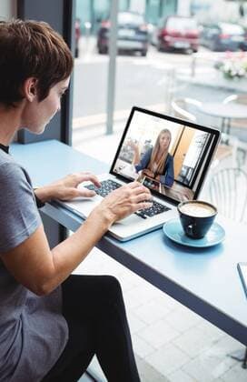 Caucasian woman sitting at cafe having video call with coworker Caucasian woman sitting at cafe having video call with coworker. digital nomad on the go in the city., model released, , property released, Cork, Ireland, 2021-05-07T08:27:55.000Z, 1440939.jpg, people,caucasian woman,sitting,cafe,video call,coworker,digital nomad,go,city,urban,coffee,architecture,building,landmark,cityscape,street,espresso,restaurant,travel,town,tourism,caffeine,cup,colleague,drink,europe,view,breakfast,beverage,caucasian,woman,video,call,digital,nomad Mature Adult,Woman,Female,Caucasian,Young Adult,Black