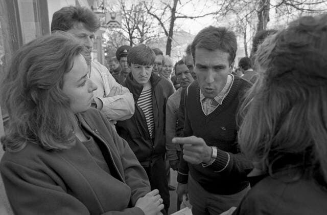 Crimean Tatars 8227525 10.10.1991 A rally demanding the return of Crimean Tatars to the land that used to be their property. Ukrainian SSR. Viktor Chernov Republic of Crimea Russia  Copyright: xViktorxChernovx