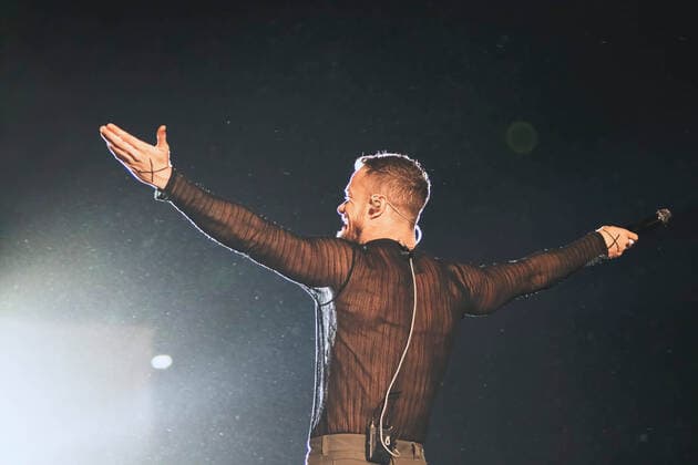 July 7, 2022, Madrid, Spain: Dan Reynolds of Imagine Dragons performs on stage at MadCool in Ifema, Madrid. Madrid Spain - ZUMAs197 20220707_zaa_s197_376 Copyright: xValeriaxMagrix