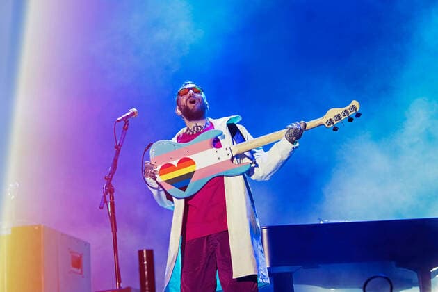 July 8, 2022, Madrid, Spain: Ben McKee of Imagine Dragons performs on stage at MadCool in Ifema, Madrid. Madrid Spain - ZUMAs197 20220708_zaa_s197_057 Copyright: xValeriaxMagrix