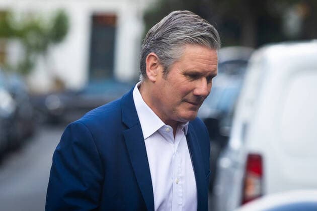 July 8, 2022, London, United Kingdom: Leader of the Labour Party Keir Starmer, leaves his home in London. Durham Police have cleared Starmer and his deputy Angela Rayner in an investigation into breaches of lockdown last year during the Hartlepool by election campaign. London United Kingdom - ZUMAs197 20220708_zaa_s197_131 Copyright: xTejasxSandhux