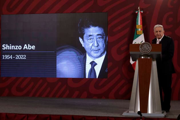 July 8, 2022, Mexico City, Mexico City, Mexico: July 8, 2022, Mexico City, Mexico: Mexico s President, Andres Manuel Lopez Obrador speaks during his daily morning briefing conference at the National Palace. on Jul 8, 2022 In Mexico City, Mexico. Mexico City Mexico - ZUMAe321 20220708_zia_e321_051 Copyright: xLuisxBarronx xEyepixxGroupx