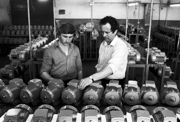 Kharkov Ukrelectromash Association 867644 01.10.1990 Electric motors built at the Kharkov Ukrelectromash Association (now - HELZ Ukrelectromash JSC). Ukraine. 1990. E. Kireev Sputnik Kharkov Ukraine  Copyright: xE.xKireevx