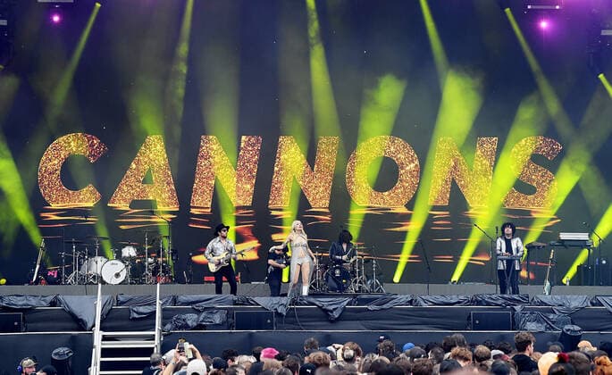 July 11, 2022, Quebec City, Quebec, Canada: Cannons - Michelle Joy, Paul Davis and Ryan Clapham perform during Day 6 of the Festival D ete De Quebec 2022 on the Plains of Abraham on July 11, 2022 in Quebec City, Quebec. Quebec City Canada - ZUMAs181 20220711_zea_s181_022 Copyright: xImagespacex