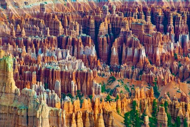 Creative Highlights World Felsformationen und Hoodoos, Bryce Canyon bei Sonnenaufgang, Bryce Point, Utah, Südwesten, USA, Nordamerika *** Rock formations and hoodoos, Bryce Canyon at Sunrise, Bryce point, Utah, Southwest, UNITED STATES, North America Copyright: imageBROKER/IngoxSchulz iblisb08345809.jpg