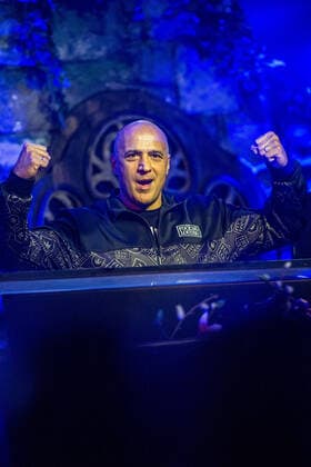 DJ Paul Elstak performs at the first day of the Tomorrowland electronic music festival, Friday 15 July 2022, in Boom. The 16th edition of the festival takes place on three weekends at the De Schorre terrain in Boom, from 15 to 17 July, from 22 to 24 July 2022 and from 29 to 31 July. The festival had to be postponed for two years in the ongoing corona virus pandemic.  JONASxROOSENS 37529662