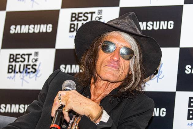 SÃO PAULO, SP - 17.07.2022: SAMSUNG BEST OF BLUES AND ROCK - Press conference with musician Joe Perry, guitarist and one of the main leaders of the American band Aerosmith, which is the main attraction of the Samsung Best of Blue and Rock, with the Joe Perry Project, held at the Ibirapuera Auditorium, outside audience, at Ibirapuera Park , this Sunday, July 17, 2022. x2236569x  VanxCampos