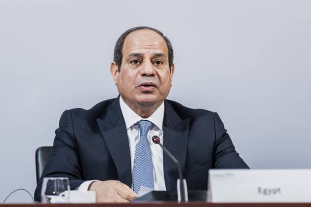 Abdelfattah Al-Sisi, Praesident von Aegypten, aufgenommen im Rahmen des Petersberger Klimadialoges im Auswaertigen Amt in Berlin, 18.07.2022. Der Petersberger Klimadialog dient als Vorbereitung der UN-Klimakonferenz, die 2022 in Scharm asch-Schaich in Aegypten stattfinden wird. Berlin Germany *** Abdelfattah Al Sisi, President of Egypt, photographed during the Petersberg Climate Dialogue at the Foreign Office in Berlin, 18 07 2022 The Petersberg Climate Dialogue serves as preparation for the UN Climate Conference, which will take place in 2022 in Sharm ash Shaykh in Egypt Berlin Germany Copyright: xFlorianxGaertnerx