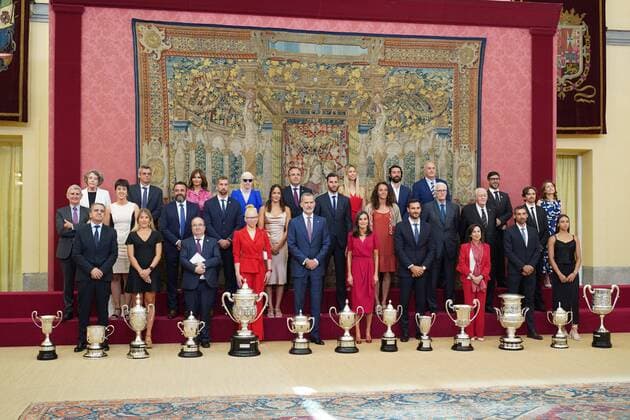 Entertainment Themen der Woche KW29 Entertainment Bilder des Tages Spanish King Felipe VI and Letizia Ortiz during National Sports Awards 2022 in Madrid on Monday, 18 July 2022. Cordon Press *** Spanish King Felipe VI and Letizia Ortiz during National Sports Awards 2022 in Madrid on Monday, 18 July 2022 Cordon Press 
