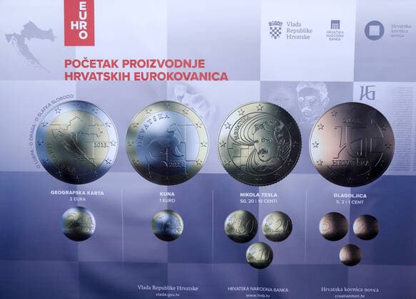 News Themen der Woche KW29 News Bilder des Tages Croatian euro coins The production of Croatian euro coins has begun at the Croatian Mint, in Sveta Nedjelja, Croatia, on July 18, 2022. ZeljkoxHladika PIXSELL
