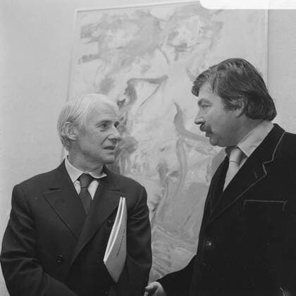 Anefo photo collection. Presentation of the language price 1968 to Willem de Kooning. Want the Kooning is in conversation with Karel Appel. September 19, 1968. Amsterdam, Noord-Holland Copyright: xpiemagsx pienatarchpart316092021-25657 !ACHTUNG AUFNAHMEDATUM GESCHÄTZT!