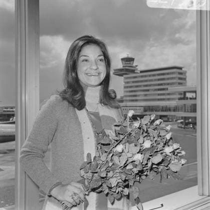 Anefo photo collection. French singer, Frida Boccara, one of the winners of the Eurovision Song Contest, arrives at Schilhol, head. August 28, 1969 Copyright: xpiemagsx pienatarchpart316092021-32734 !ACHTUNG AUFNAHMEDATUM GESCHÄTZT!