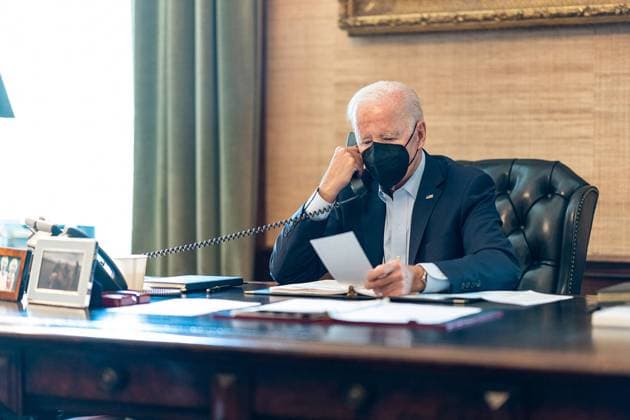 July 22, 2022, Washington, District of Columbia, USA: In an image and tweet posted on White House twitter page says, President JOE BIDEN continued working from the White House this morning, including speaking by phone with his national security team. Biden tested positive for Covid-19 on Thursday morning. Washington USA  - ZUMA 20220722_new_z03_031 Copyright: xWhitexHouse twitterx