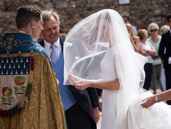 Bilder des Jahres 2022, Entertainment 07 Juli Entertainment Themen der Woche KW29 Entertainment Bilder des Tages . 23 07 2022. Winchester, United Kingdom. Lady Tatiana Mountbatten arriving for her wedding to Alick Dru at Winchester Cathedral, United Kingdom.  xi-Imagesx IIM-23640-0002