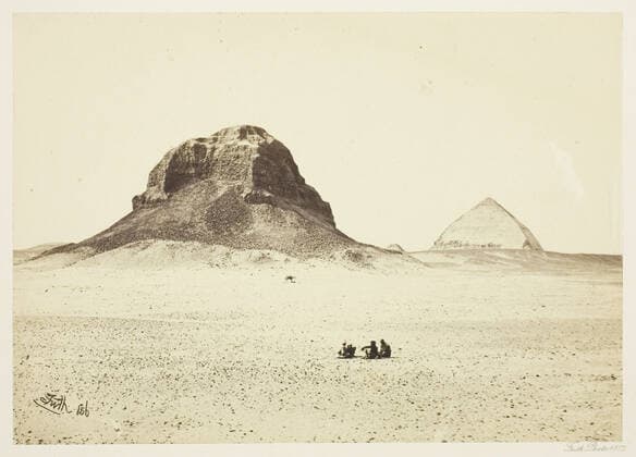 The Pyramids of Dahshoor Made 1857 England. Albumen print . Francis Frith Copyright: xpiemagsx ChArt060421-23778 !ACHTUNG AUFNAHMEDATUM GESCHÄTZT!